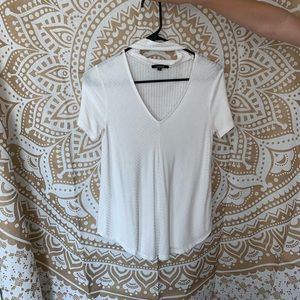 AMBIANCE white T-shirt with neck cutout